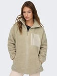 Only Tracy Sherpa Jacket - Cream, Cream, Size Xl, Women