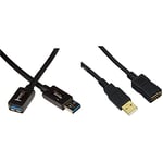 Amazon Basics Rallonge Câble USB 3.0 mâle A vers femelle A 2 m & Rallonge Câble USB 2.0 mâle A vers femelle A 2 m