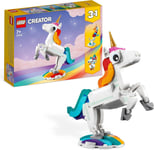 LEGO 31140 Creator 3 in 1 Magical Unicorn Toy to Seahorse Peacock,...