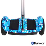 Luminous off-road wheel self-balancing car children hoverboard two-wheeled adult Bluetooth led-13.5in blue camouflage_Self-balancing + leg control + light
