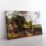 Big Box Art The Hay Wain by John Constable Canvas Wall Art Print Ready to Hang Picture, 76 x 50 cm (30 x 20 Inch), Brown, White, Brown