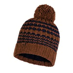 Buff Knitted & Polar Hat, Kostik, Brown, One Size