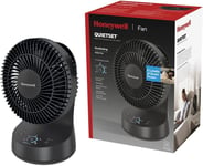 Honeywell QuietSet Oscillating Table Fan, Black – Personal and Small Room Fan