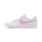 NIKE Women's Court Royale Ac Low Top Sneakers, White White Bleached Coral Ghost Aqua 107, 5.5 UK