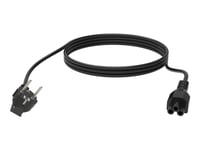 Vision - Strömkabel - Iec 60320 C5 Till Power Cee 7/7 (P) - 250 V - 16 A - 3 M - Tvinnad - Svart