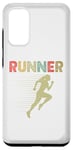 Coque pour Galaxy S20 Retro Runner Marathon Running Vintage Jogging Fans