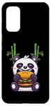Coque pour Galaxy S20 Panda amusant pour les amateurs de hamburger pour hommes, femmes, enfants Cheeseburger