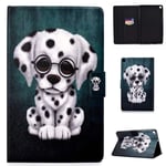 Succtop Galaxy Tab A 2019 10.1 Inch Case PU Leather Wallet Flip Cover Magnetic Stand Function Tablet Protective Case with Card Slot for Samsung Galaxy Tab A 10.1" SM-T510 / SM-T515 Spotted Puppy