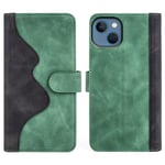 IPhone 14 Protective PU Leather Etui - Grønn