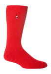 Mens Original Heat Holders Thermal Boot Socks Plain Red
