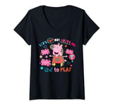 Womens Peppa Pig Boots On To Play V-Neck T-Shirt