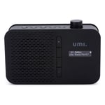 Amazon Brand - Umi Portable DAB/FM Radio with LCD Display Bluetooth, 3.5mm Headphone Jack, Dual Alarm, DAB/FM Telecopic Antenna, Battery Portable or Mains Powered
