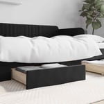 Bed Drawers 2 pcs Black Engineered Wood and Velvet vidaXL