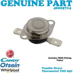 CANDY CS V9DF-S CS V9LF-80 CS V9LFR-ZA Tumble Dryer Thermal Fuse thermostat 85c