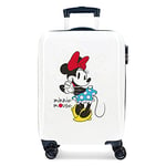 Disney Minnie Magic White Cabin Suitcase 37 x 55 x 20 cm Rigid ABS Combination Lock 33 Litre 2.8 kg 4 Double Wheels Hand Luggage