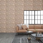 Väggpaneler 3D beige tegel 10 st EPS