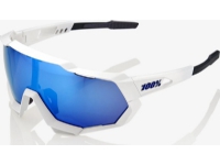 100 % briller 100 % SPEEDTRAP matt hvit - HiPER blå flerlags speillinse (blå flerlags speillinse LT 13 % + transparent linse LT 93 %) (NY 2021)