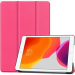 Coque iPad 10.2, Housse iPad 7th Gen Tablette Étui Mince Léger Haute Qualité Cuir PU avec Support [Auto éveil/Veille] -rose
