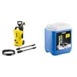 Karcher K 2 Power Control high-pressure washer Intelligent app support - the practical solution for everyday dirt, Yellow & 5 L Canister Pressure Washer Detergent, Car Shampoo