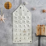 Fabric Advent Calendar with Wooden Star | Christmas Countdown Reusable Gift