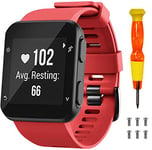 NotoCity pour Garmin Forerunner 35 Strap/Garmin Approach S10 Bracelet de montre de remplacement en silicone souple Forerunner 35/Approach S10 Golf Watch(RED)