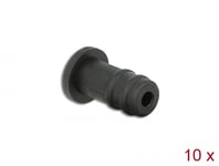 Dust Cover for 3.5 mm stereo jack female 10 pieces black