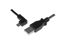 StarTech.com 1m 3 ft Micro-USB Charge-and-Sync Cable - Left-Angle Micro-USB - M/M - USB to Micro USB Charging Cable - 30/24 AWG (USBAUB1MLA) - USB-kabel - Micro-USB Type B til USB - 1 m