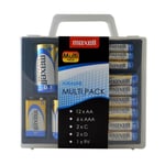 Maxell Alkaline Batterier Multi-pack, Aa/aaa/c/d/9v, Skyddande L