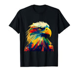 American Bald Eagle Design Colorful Pop Art Bald Eagle Lover T-Shirt