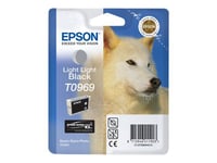 Epson T0969 - 11.4 ml - noir clair - originale - emballage coque avec alarme radioélectrique/ acoustique - cartouche d'encre - pour Stylus Photo R2880