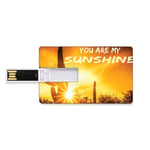 8 GB Clés USB à mémoire flash Citer Mur par Stockage de bâton de mémoire de disque de la clé U de forme de carte de crédit bancaire Citations du désert sur le coucher de soleil sur le thème des citati
