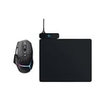 Logitech G Powerplay Wireless Charging System and G502 X PLUS Wireless gaming mouse – mouse with LIGHTFORCE hybrid switches, LIGHTSYNC RGB, HERO 25K gaming sensor - PC/macOS