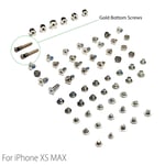 Complete Full All Screw Set Replacement for iPhone XS Max & Gold Bottom Screws