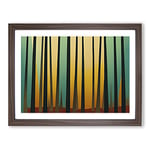 Art Deco Forest Vol.2 H1022 Framed Print for Living Room Bedroom Home Office Décor, Wall Art Picture Ready to Hang, Walnut A4 Frame (34 x 25 cm)