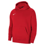 NIKE Kid Y Nk Flc Park20 Po Hoodie Sweatshirt, Red / White, XS