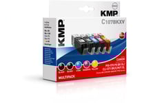 KMP MULTIPACK C107BKXV - 5 paket - Högtydende - sort, gul, cyan, magenta - blækpatron (alternativ till: Canon CLI-571BKXL, Canon CLI-571YXL, Canon PGI-570PGBKXL, Canon CLI-571MXL, Canon CLI-503C2, Canon CLI-503C2, Canon Canon 0331C001, Canon 0333C001, Can
