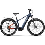 Elcykel hybrid Haibike Trekking 4 High Blue/Orange/Silver Glossy XXL 2025