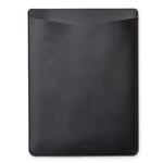 Philbert UltraSlim Vegansk Läder Sleeve med Rem för MacBook / Laptop 15" (35,5 x 25 x 2 cm) - Svart