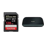 SanDisk Extreme PRO 128GB UHS-II SDXC card with the SanDisk ImageMate PRO USB-C Multi-Card Reader/Writer