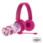 All-New, Made for Amazon BuddyPhones PopTime Pro Volume-limiting Bluetooth Child Headphones with Boom Microphone Age (3-12), Trapper Keeper