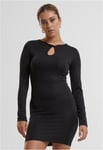 Urban Classics Ladies Glitter Longsleeve Dress (black,L)