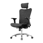 YZT QUEEN Ergonomic Office Chair, Ergonomic Chair Computer Chair Home Comfortable Mesh Engineering Office Chair Study Chair Gaming Seat with Adjustable Headrest And Lumbar Support,Black