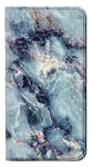 Blue Marble Texture Graphic Printed PU Leather Flip Case Cover For Samsung Galaxy S10 Plus