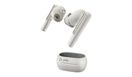 Poly Voyager Free 60+ UC USB-C-öronsnäckor med laddningsfodral med pekskärm, vit