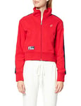 Superdry Women's Code Track Jacket Cardigan Sweater, Risk Red, L