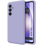 Tumundosmartphone Coque Silicone Liquide Ultra Douce pour Samsung Galaxy A54 5G Couleur Violet