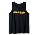 Don't go with the flow, REBEL, rubber duck Tank Top