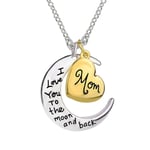 Jag älskar dig mamma hjärta halsband hänge kvinnor älskar mamma mors dag present smycken för mamma