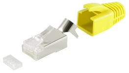 RJ45 Modularstik til Blød Cat 6/7 STP kabel - Gul