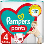 Pampers Pants Size 4 buksebleer til engangsbrug 9-15 kg 48 stk.